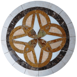Tile Floor Medallion Marble Mosaic