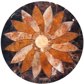 Tile Floor Medallion Marble Mosaic