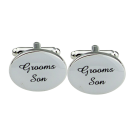 Mens Silver Wedding Cufflinks Groom Cuff Link Gift