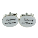 Mens Silver Wedding Cufflinks Groom Cuff Link Gift