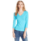 Women's 3/4 Sleeve Deep V Neck 