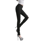 Cut-out Punk Novel Ripped Jeans