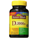 Nature Made Vitamin D3 2000 IU Value Size