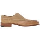 a. testoni Black Label Linen Suede Delave Calf Wingtip Oxford