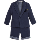 Baby Boys 2 Piece Blue Blazer & Shorts Set