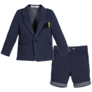 Baby Boys 2 Piece Blue Blazer & Shorts Set