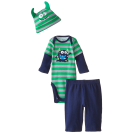 Baby Boys' Three-Piece Bodysuit Cap and Pant Set