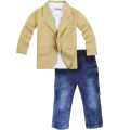 3 Pieces Baby Boys Shirt Jacket Jeans Set