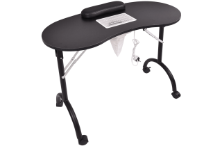 Giantex Folding Portable Vented Manicure Table Nail Desk