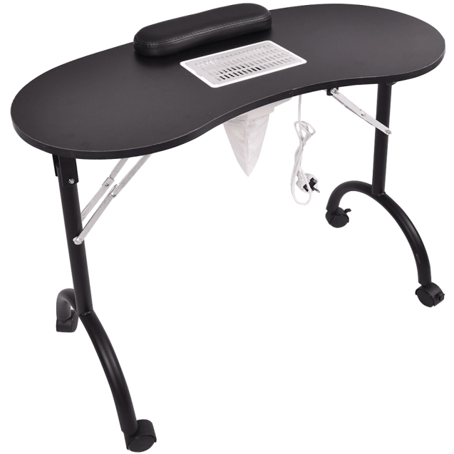 Giantex Folding Portable Vented Manicure Table Nail Desk