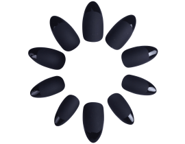 Ejiubas Grey Color Matte with Glossy Finish Nail Tips