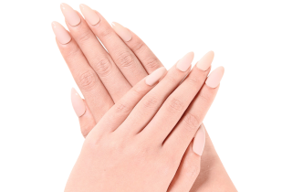 Ejiubas Grey Color Matte with Glossy Finish Nail Tips