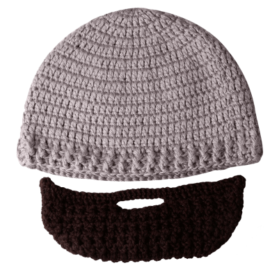 Unisex Knit Beanie Stubble Beard