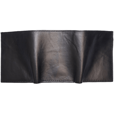 Men Tri Fold Wallet FIXED Flip Up Window ID