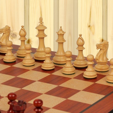 Wood Chess Set African Padauk & Boxwood 