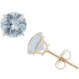 Round Birthstone Stud Earrings 