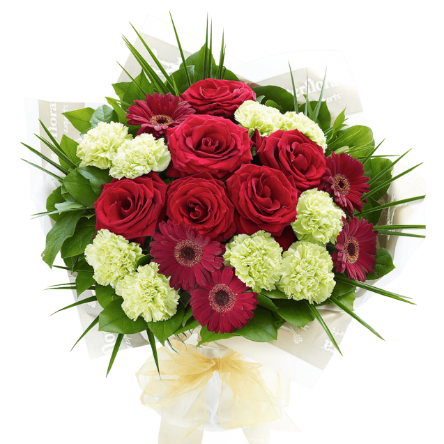 Heavenly Red Rose Hand tied
