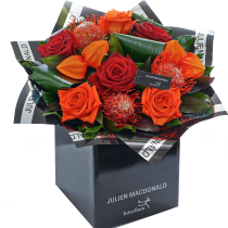 Dazzling Autumn Rose Hand tied