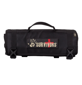12 Survivors First Aid Rollup Kit Black
