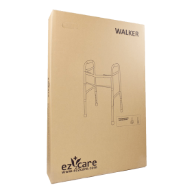 Two Button Folding Walker with 5-Inch Wheels