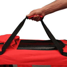 Crate with Fleece Mat and Food Bag