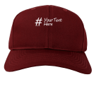 Personalized Hashtag Adult Dark Baseball Cap Hat