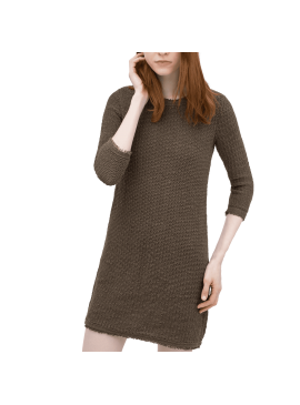 Fringed Textured Dress