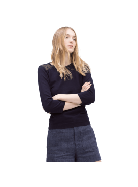 Lace Back Sweater