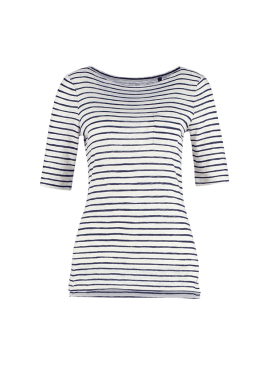 Sleeve Deep V Neck Tee