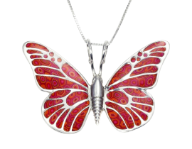 Butterfly Necklace Polymer Clay Jewelry