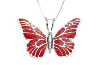 Butterfly Necklace Polymer Clay Jewelry