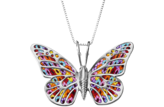 Butterfly Necklace Polymer Clay Jewelry