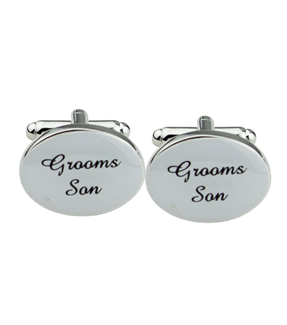 Mens Silver Wedding Cufflinks Groom Cuff Link Gift