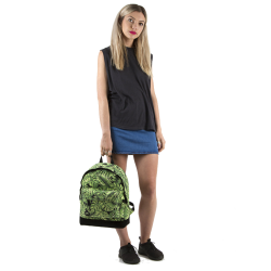 Mi-Pac Backpack -  Tropical Leaf Black