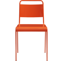 Lucinda orange stacking chair