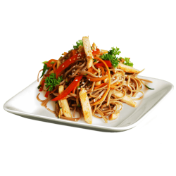 Udon noodles with vegetables