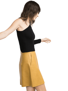 Faux Leather Skirt