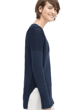 Lace-up V-neck Sweater