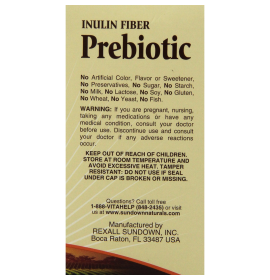 Sundown Naturals Inulin Fiber Prebiotic