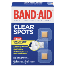 Band-Aid Brand Adhesive Bandages Clear Spots