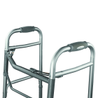 Two Button Folding Walker with 5-Inch Wheels