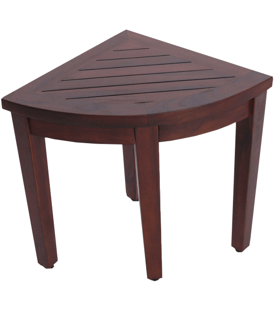 Oasis Bathroom Teak Corner Shower Seat Stool Chair Bench