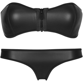 Pandolah Luxury Zip Top Diving Suit Neoprene Bikini Set
