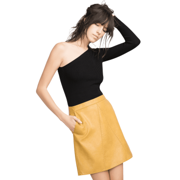 Faux Leather Skirt