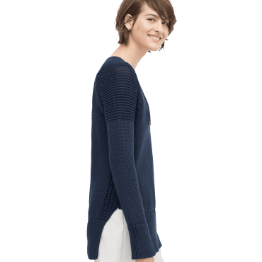 Lace-up V-neck Sweater