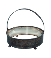 Middletown Silver Plate 3 Part Dish Basket Handle