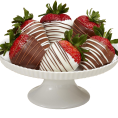 12 Gourmet Dipped Swizzled Strawberries