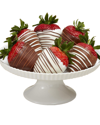 12 Gourmet Dipped Swizzled Strawberries