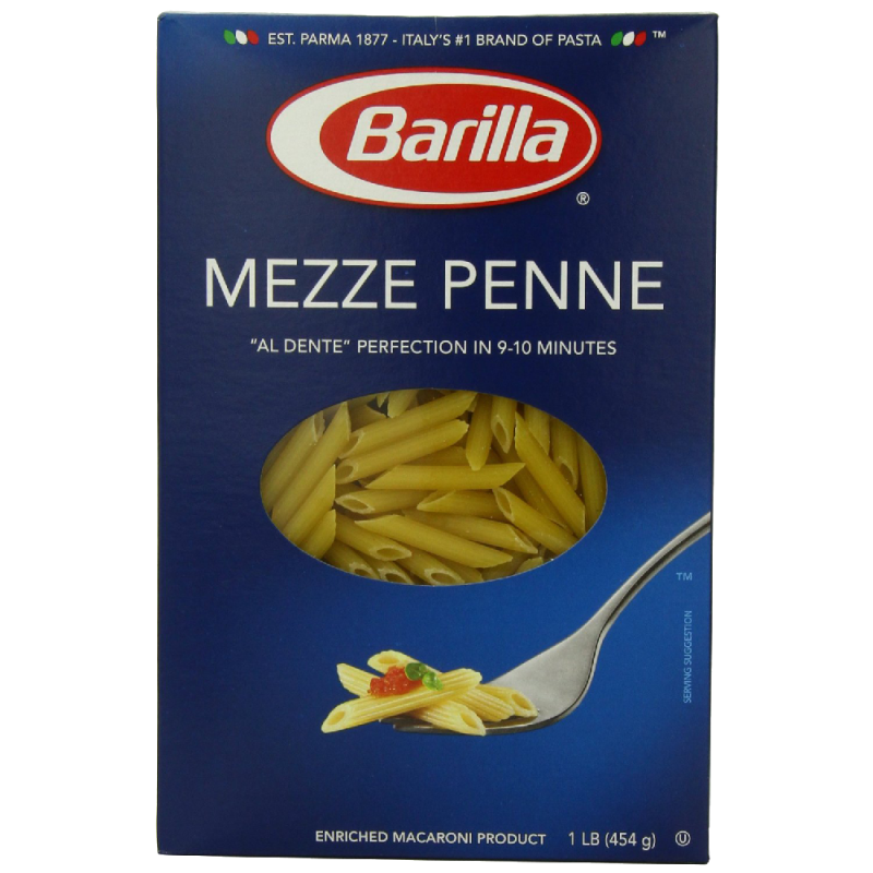 Pasta, Mezze Penne, Barilla