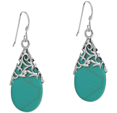 Floral Vine Ornate Teardrop Natural 